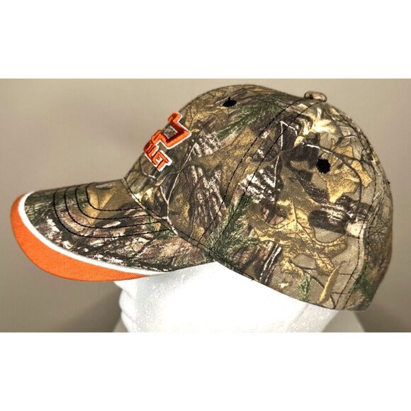Chevrolet Baseball Hat Trucker Cap Camouflage Adjustable Embroidered Orange Logo - Picture 4 of 6